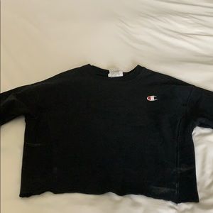 cropped black sweater